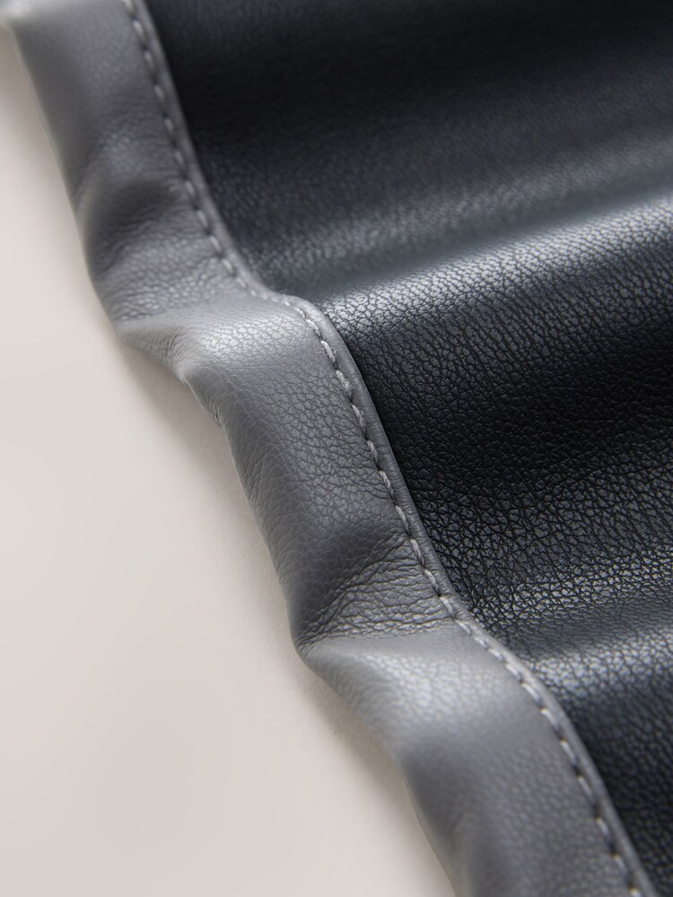 Nothing Ordinary Black Faux Leather Side Stripe Trousers - Image 11 of 11 Nothing Ordinary Black Faux Leather Side Stripe Trousers - Image 11 of 11