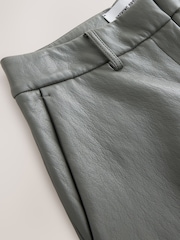 Nothing Ordinary Olive Green PU Wide Leg Trousers - Image 9 of 10