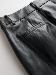 Nothing Ordinary Black PU Wide Leg Trousers - Image 2 of 5