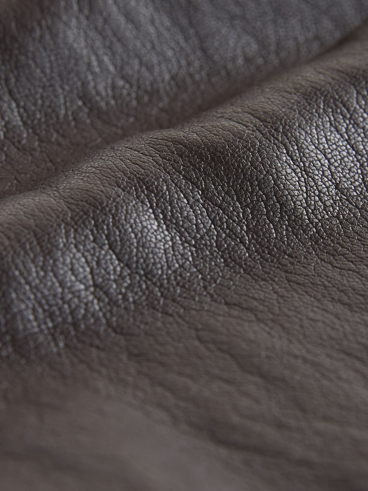 Nothing Ordinary Chocolate Brown Faux Leather Barrel Leg Trousers - Image 2 of 6