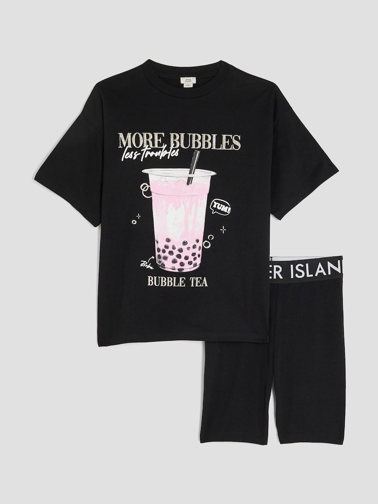 River Island Girls Bubble Tee Cycle Set - Slika 1 iz 5
