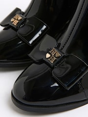 River Island Black Bow Front Heeled Boots - Image 4 of 5