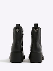 River Island Black Girls Heart Heeled Chelsea Boots - Image 3 of 4