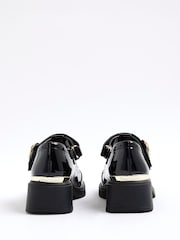 River Island Girls Heeled T Bar Brogue Shoes - Bild 3 von 4