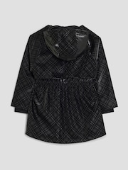 River Island Black Girls Check Rainmac Coat - Image 2 of 4
