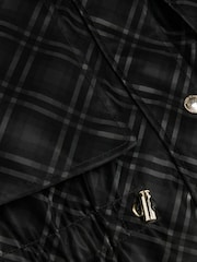 River Island Black Girls Check Rainmac Coat - Image 4 of 4