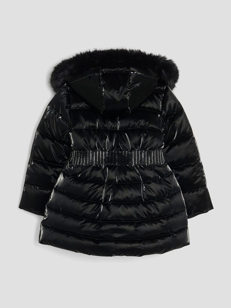 Padded Coat Girls Black Shine Coat Buy River Island Black Girls