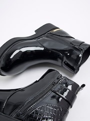River Island Black Girls Heart Snaffle Chelsea Boots - Image 5 of 5