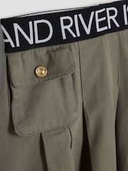 River Island Green Girls Gilet Waistband Skirt Set - Image 4 of 5