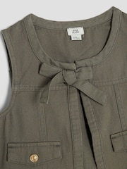 River Island Green Girls Gilet Waistband Skirt Set - Image 5 of 5