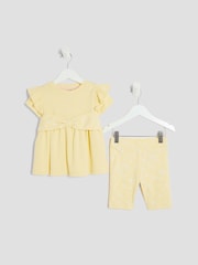 River Island Girls Daisy Bow Rib Top Set - Bild 1 von 5