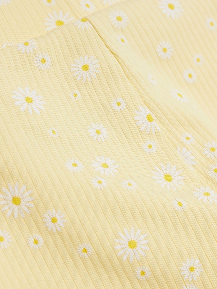 River Island Yellow Girls Daisy Bow Rib Top Set - Image 5 of 5 River Island Yellow Girls Daisy Bow Rib Top Set - Image 5 of 5