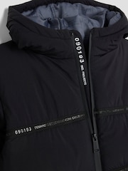 River Island Black Boys Taped Puffer Jacket - Image 2 of 5