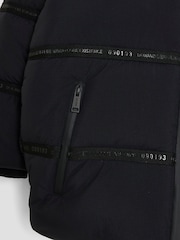 River Island Black Boys Taped Puffer Jacket - Image 3 of 5