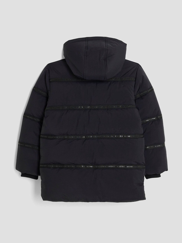 River Island Black Boys Taped Puffer Jacket - Image 5 of 5
