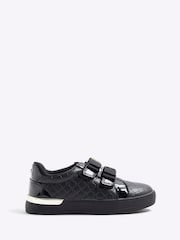 River Island Black Girls Double Bow Trainers - Image 1 of 5