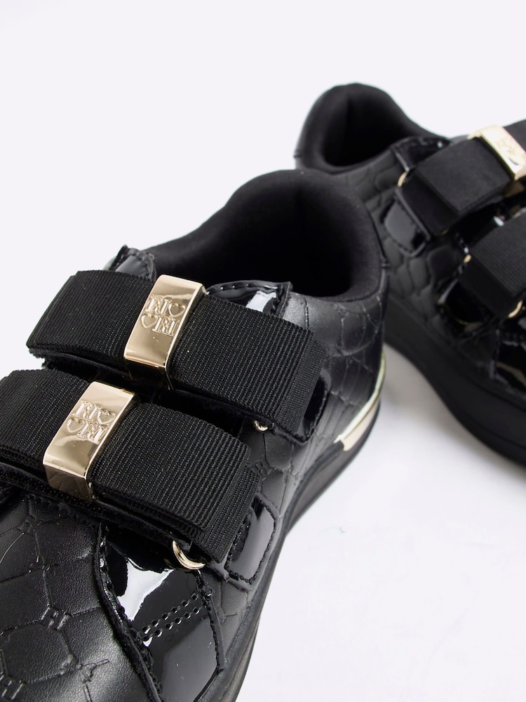 River Island Black Girls Double Bow Trainers - Image 5 of 5