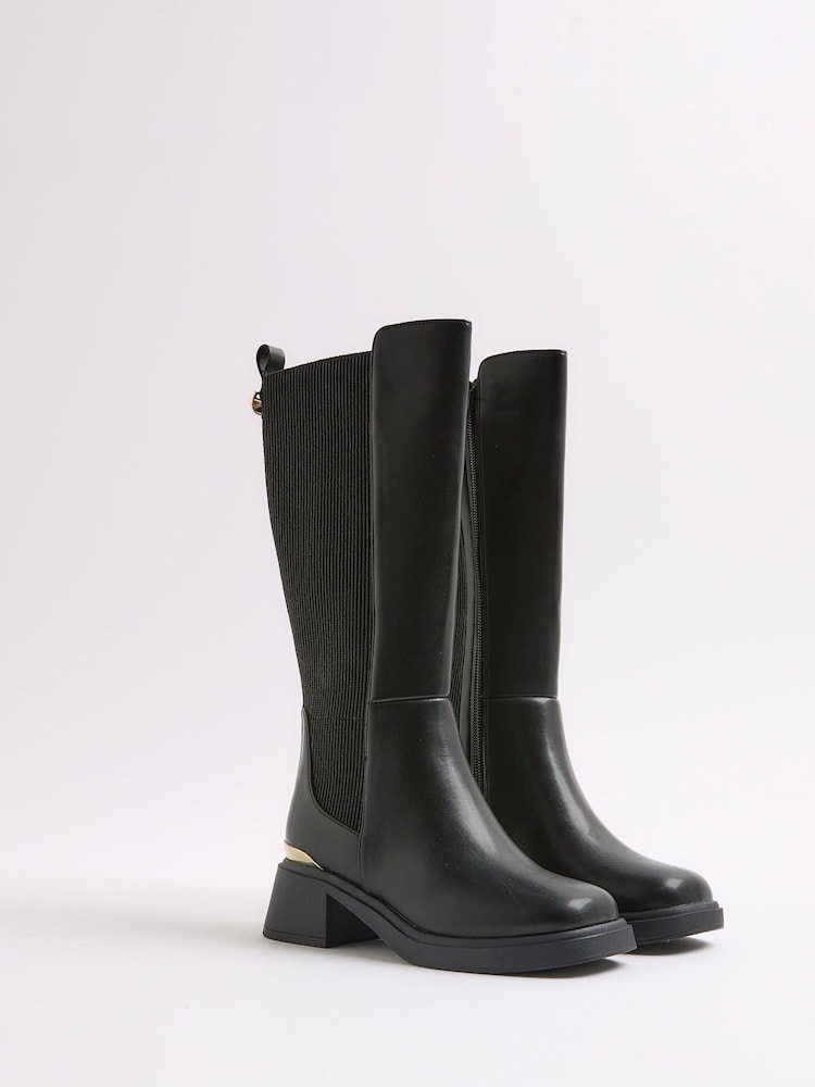 River Island Gusset Knee High Boots - Bild 2 von 5