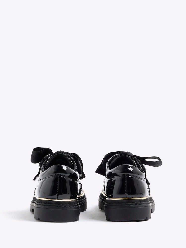 Buy River Island Black Bow Brogue Shoes from Next Denmark