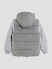 River Island Grey Boys Hybrid Gilet - Image 2 of 4