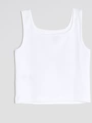 River Island White Girls Pink Bow Tank Top - Image 2 of 4