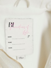River Island White Girls Glitter Rainmac Coat - Image 3 of 5