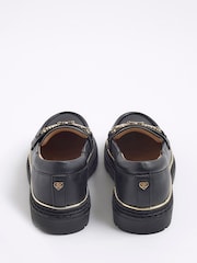 River Island Black Girls Flower Chain Loafers - Image 4 of 4