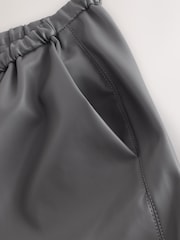 Nothing Ordinary Grey PU Straight Leg Trousers - Image 10 of 10