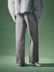 Nothing Ordinary Grey PU Straight Leg Trousers - Image 4 of 10