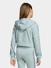 adidas Green Animal Zip Crop Hoodie - Image 2 of 5