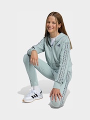 adidas Green Animal Zip Crop Hoodie - Image 3 of 5