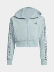 adidas Green Animal Zip Crop Hoodie - Image 5 of 5