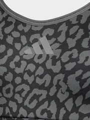 adidas Black Optime Animal Print Sports Bra - Image 3 of 5