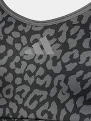 adidas Black Optime Animal Print Sports Bra - Image 4 of 5
