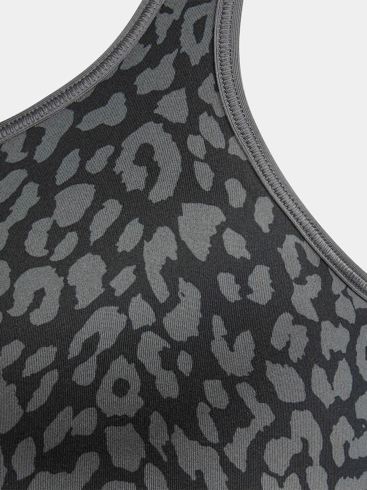 adidas Black Optime Animal Print Sports Bra - Image 5 of 5