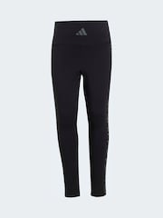 adidas Black Animal T-Shirt and Leggings Little Kids Set - Image 7 of 8