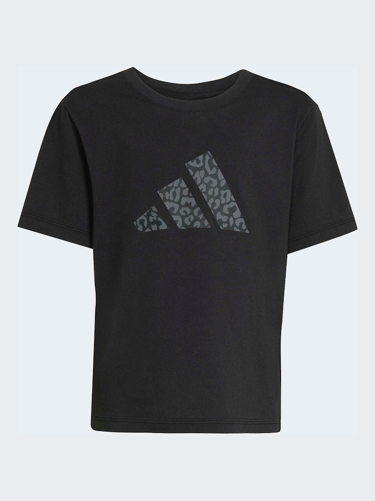 adidas Black Animal T-Shirt and Leggings Little Kids Set - Image 8 of 8 adidas Black Animal T-Shirt and Leggings Little Kids Set - Image 8 of 8