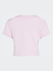 وردي - adidas 3-Stripes Baby T-Shirt and Jogger Little Kids Set - صورة 7 من 10