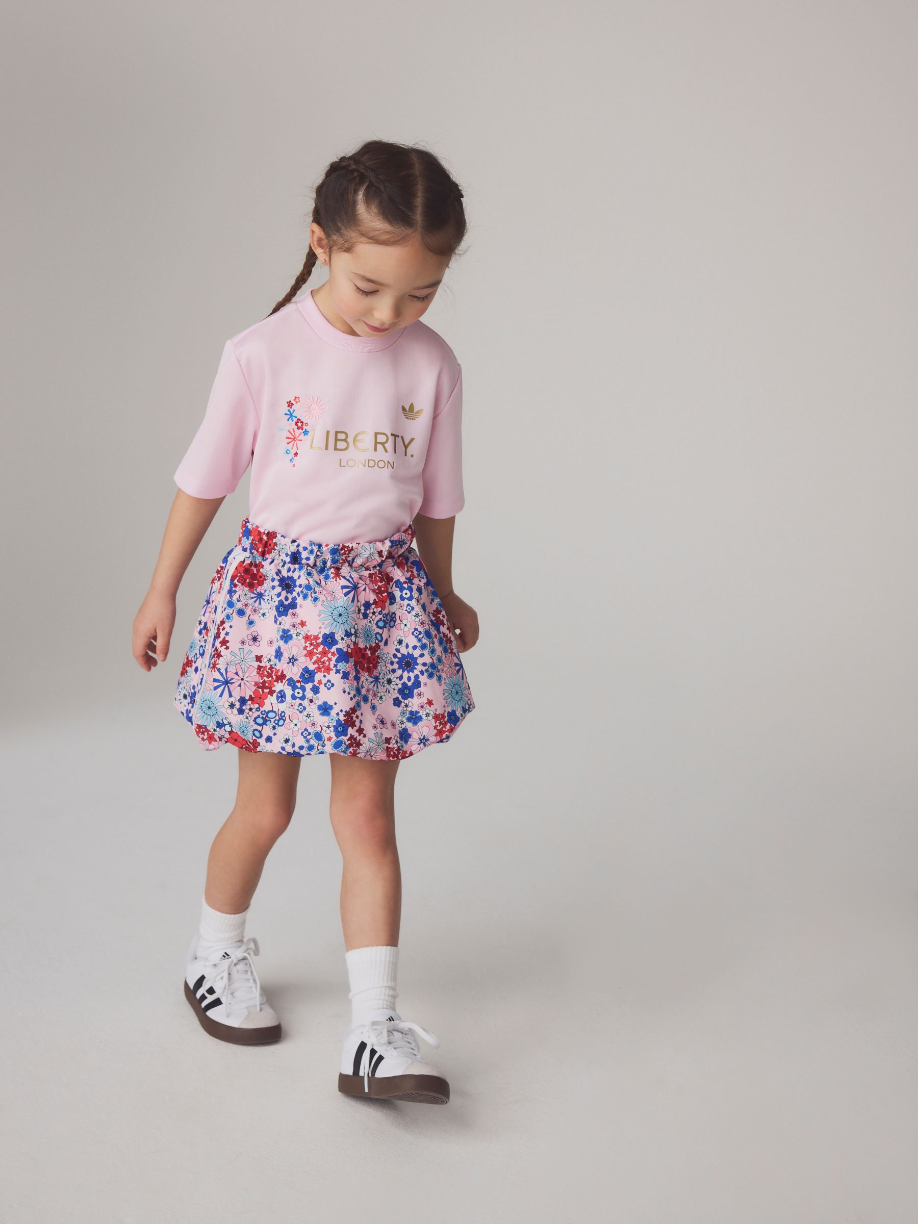Buy adidas Originals Pink x Liberty London T-Shirt and Skirt