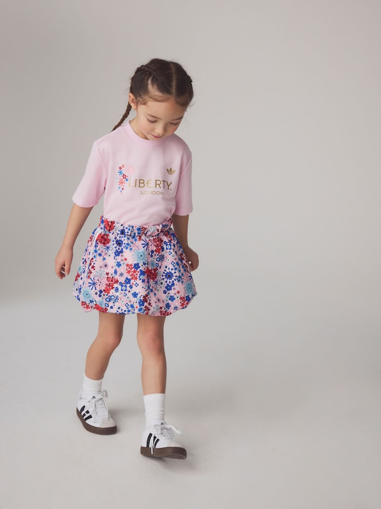 adidas Originals Pink Liberty London T-Shirt and Skirt Little Kids Set - Image 1 of 7