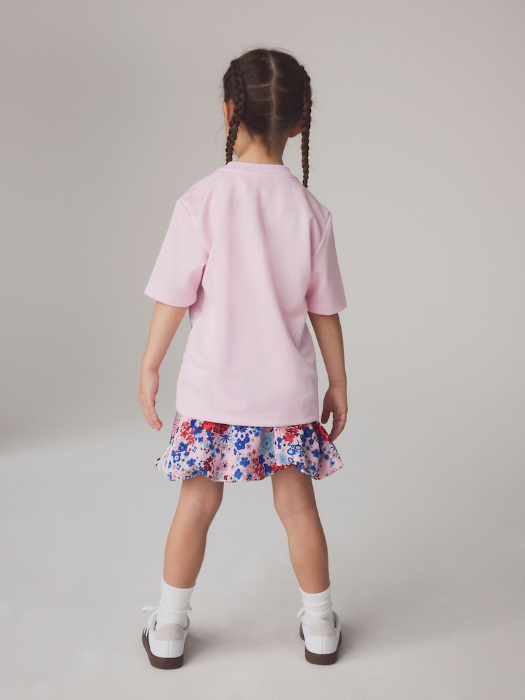 adidas Originals Pink Liberty London T-Shirt and Skirt Little Kids Set - Image 2 of 7