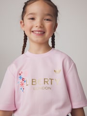adidas Originals Pink Liberty London T-Shirt and Skirt Little Kids Set - Image 3 of 7