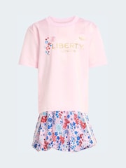 adidas Originals Pink Liberty London T-Shirt and Skirt Little Kids Set - Image 5 of 7