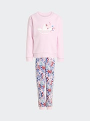 adidas Originals Pink Liberty London Sweatshirt and Joggers Little Kids Set - Image 6 of 8