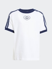 adidas Originals White Disney Alice in Wonderland T-Shirt and Shorts Little Kids Set - Image 8 of 8