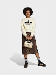adidas Originals Cream Loose Boxy Sweatshirt - Image 3 of 6