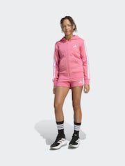 adidas Pink Essentials Full Zip Hoodie - Image 3 of 6