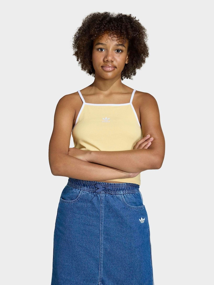 כתום - adidas Originals Mini Rib Crop Vest Top - תמונה 1 מתוך 6 כתום - adidas Originals Mini Rib Crop Vest Top - תמונה 1 מתוך 6