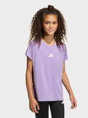 adidas Purple V-Neck Climacool T-Shirt - Image 1 of 5