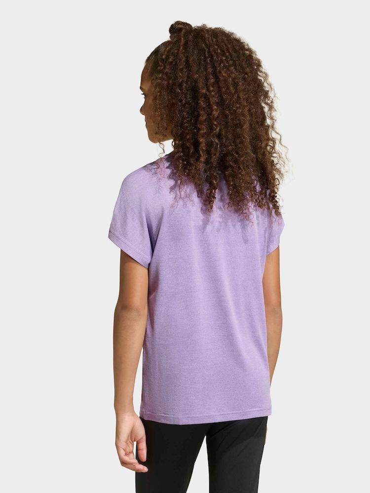 adidas Purple V-Neck Climacool T-Shirt - Image 2 of 5